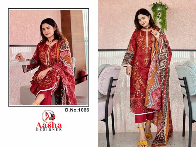 Chevron Summer Collection By Aasha Designer Embroidery Cotton Pakistani Suits Wholesale Online